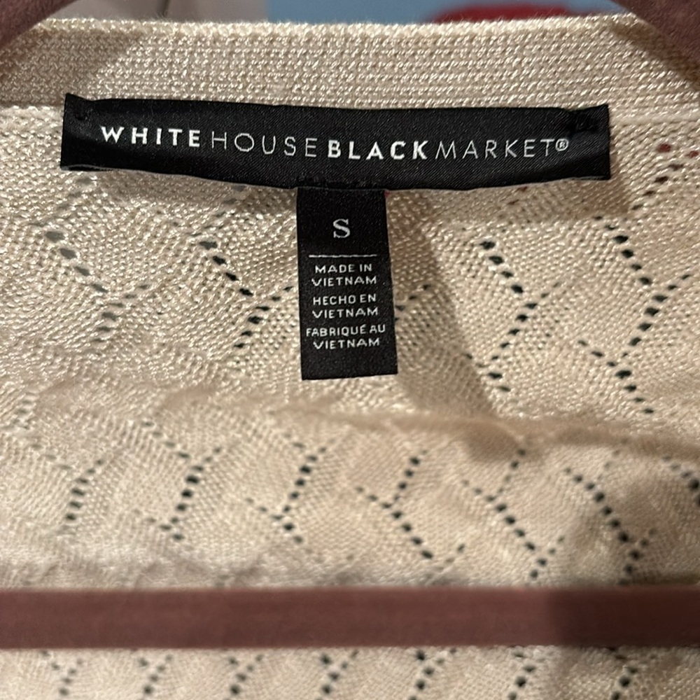 NWOT White House Black Market color block cardigan S - Picture 4 of 5